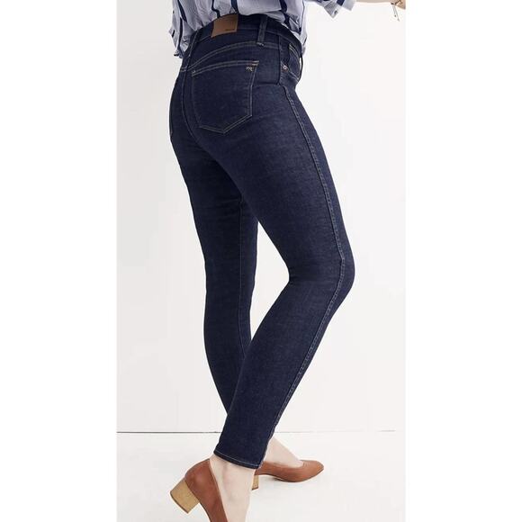 Madewell 10" High-Rise Skinny Jeans Lucille Dark Wash Denim Size 29 - Picture 1 of 15